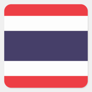 National World Flag Thailand Vierkante Sticker