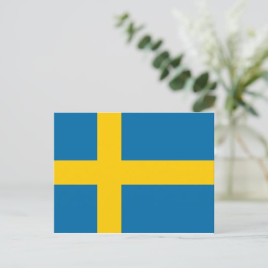 National World Flag Zweden Briefkaart (Staand voorkant)