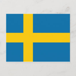 National World Flag Zweden Briefkaart