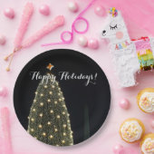 National Xmas Tree & Washington Monument at Night Papieren Bordje (Feest)