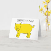 National Yellow Pig Day July 17th Kaart (Gele Bloem)