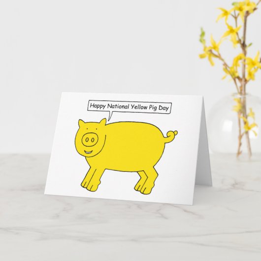 National Yellow Pig Day July 17th Kaart (Gele Bloem)