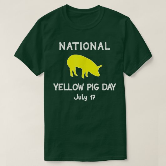National Yellow Pig Day T-shirt (Design voorkant)