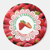 Nationale aardbeiendag 27 februari Magnet (Voorkant)
