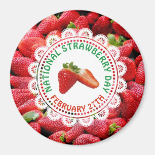 Nationale aardbeiendag 27 februari Magnet