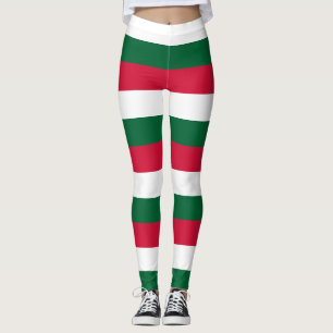 Nationale Algerijnse vlagkleuren horizontaal gestr Leggings