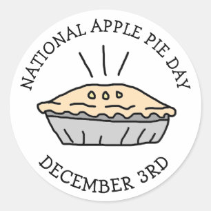 Nationale Apple Pie Dag Derde Dag Ronde Sticker