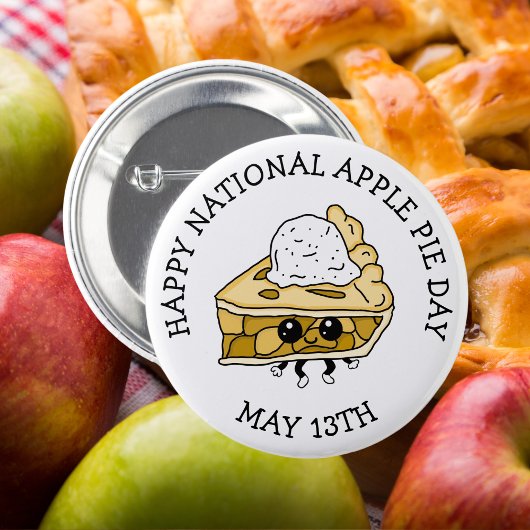 Nationale Apple Pie Day 13 mei Ronde Button 5,7 Cm