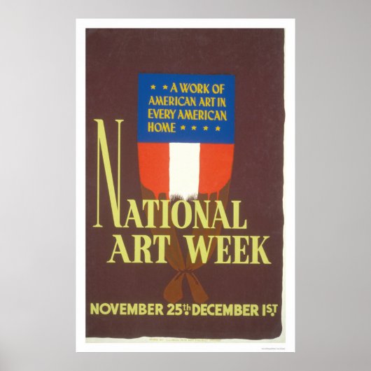 Nationale Art Week 1941 WPA Poster (Voorkant)
