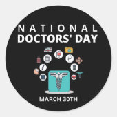 Nationale Artsendag Ronde Sticker (Voorkant)