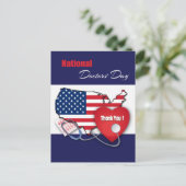 Nationale Artsendag. USA Patriottisch Briefkaart (Staand voorkant)