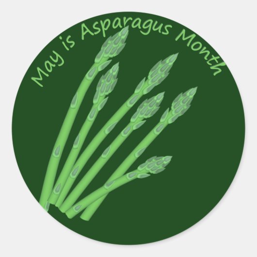 Nationale Asparagus-maand Ronde Sticker (Voorkant)