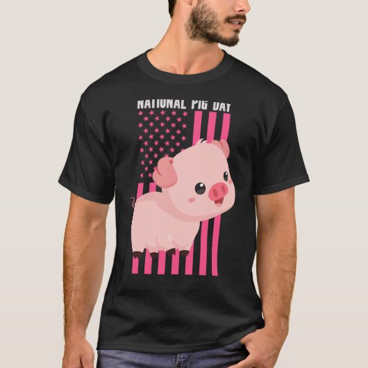 Nationale Babyroze kleur T-shirt (Voorkant)