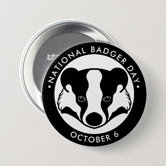 Nationale Badgerdag Ronde Button 7,6 Cm (Voorkant /achterkant)