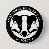 Nationale Badgerdag Ronde Button 7,6 Cm (Voorkant)