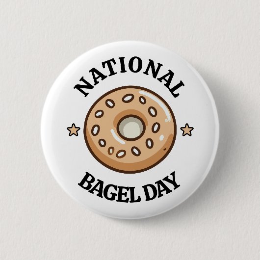 nationale bagel dag ronde button 5,7 cm (Voorkant)