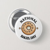 nationale bagel dag ronde button 5,7 cm (Voorkant /achterkant)
