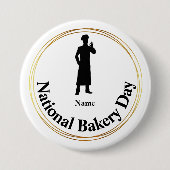 Nationale Bakkerdag Silhouette Name Button (Voorkant)