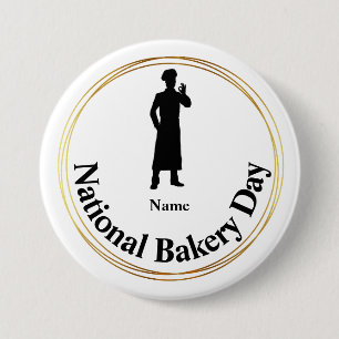 Nationale Bakkerdag Silhouette Name Button
