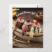 Nationale Banaan Split Dag Briefkaart (Voorkant / Achterkant)