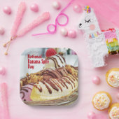 Nationale Banaan Split Dag Papieren Bordje (Feest)