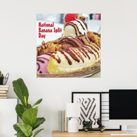 Nationale Banaan Split Dag Poster (Thuiskantoor)