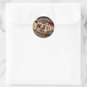 Nationale Banaan Split Dag Ronde Sticker (Tas)