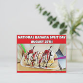 Nationale Banaan Split Dag Voedsel Feestdagen Briefkaart (Staand voorkant)