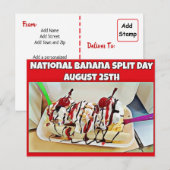 Nationale Banaan Split Dag Voedsel Feestdagen Briefkaart (Voorkant / Achterkant)