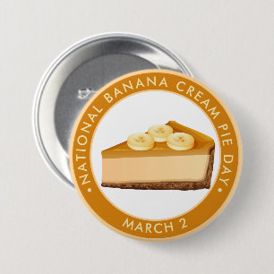 Nationale Bananenroam Pie Day Ronde Button 7,6 Cm