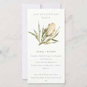 Nationale Banksia Floral Elk jaar nodigt Jubileum Bedankkaart