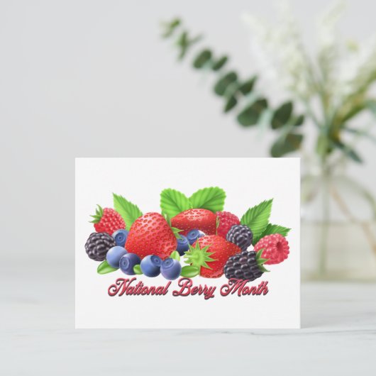 Nationale Berry-maand Briefkaart (Staand voorkant)