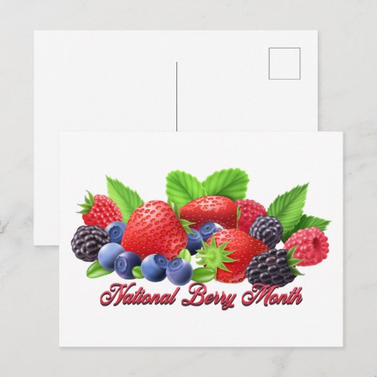 Nationale Berry-maand Briefkaart (Voorkant / Achterkant)