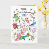 Nationale bestuivers maand juni Honingbijen vogels Kaart (Gele Bloem)