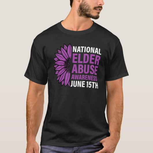 Nationale Bewustmaking inzake misbruik van ouderen T-shirt (Voorkant)