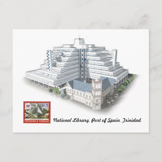 Nationale bibliotheek, haven Spanje, Briefkaart Tr (Voorkant)