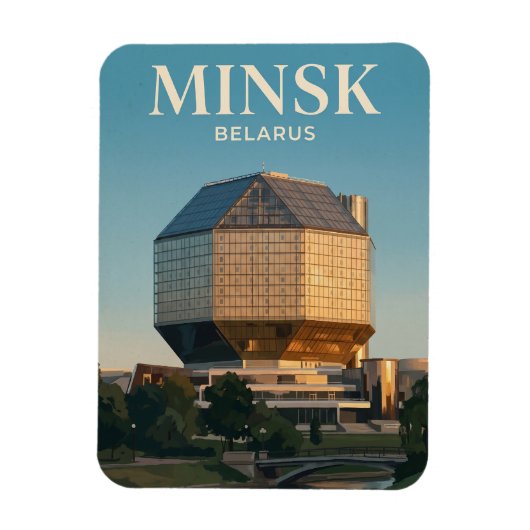 Nationale Bibliotheek van Belarus Belarus Magneet (Verticaal)