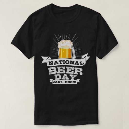 Nationale bierdag grappige bier voor kraftbiet t-shirt (Design voorkant)