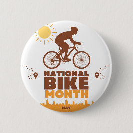 Nationale Bike-maand Ronde Button 5,7 Cm