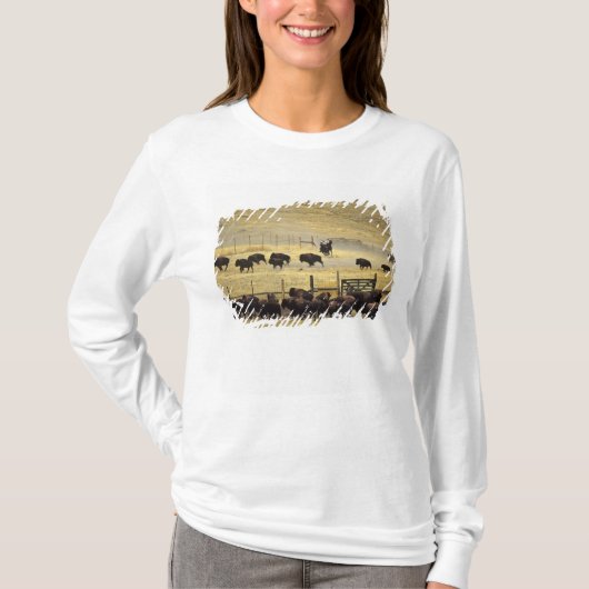 Nationale Bison Range Roundup in Montana T-shirt (Voorkant)