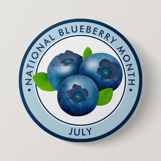 Nationale Blueberry-maand Ronde Button 7,6 Cm (Voorkant)
