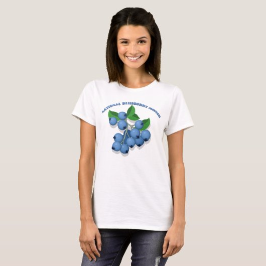 Nationale Blueberry maand T-shirt (Voorkant volledig)