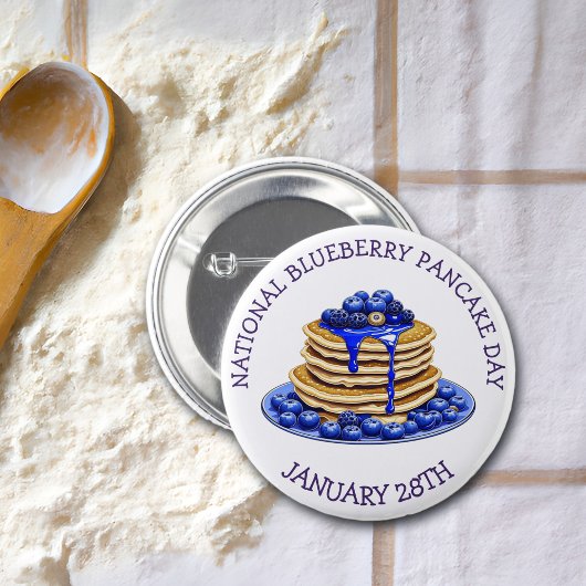 Nationale Blueberry Pancake Dag 28 januari Button