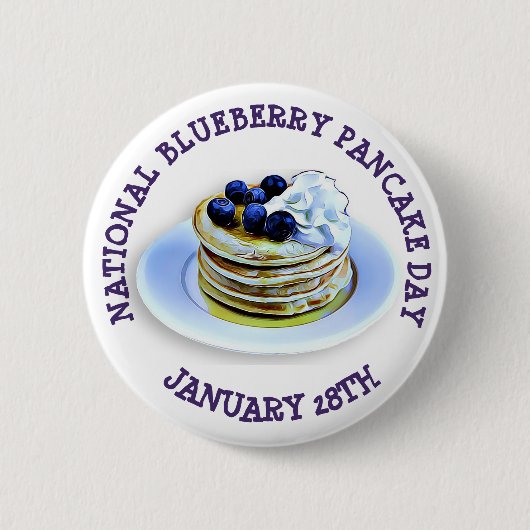 Nationale Blueberry Pancake Dag 28 januari Button (Voorkant)