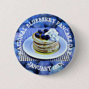 Nationale Blueberry Pancake Dag 28 januari Button