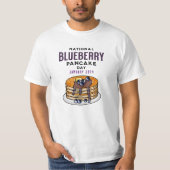 Nationale Blueberry Pannenkoeken Dag 28 januari T-shirt (Voorkant)