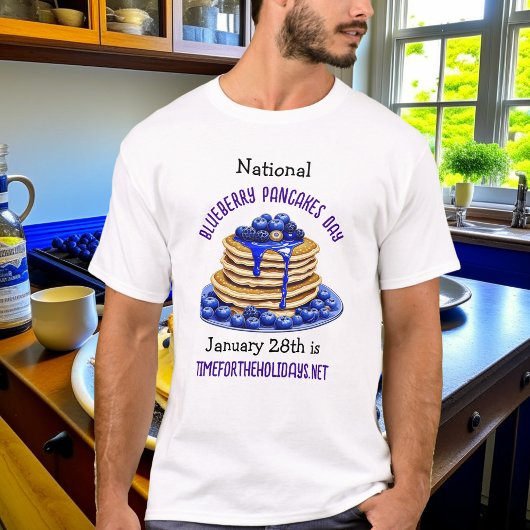 Nationale Blueberry Pannenkoeken Dag 28 januari T-shirt