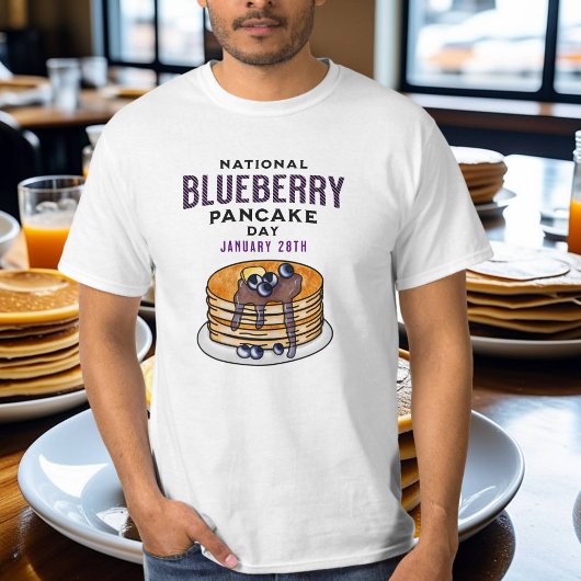 Nationale Blueberry Pannenkoeken Dag 28 januari T-shirt