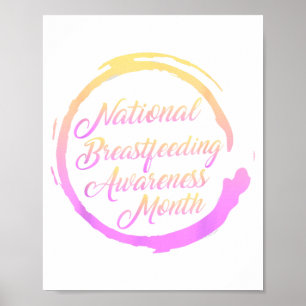 Nationale Borstvoeding Maand Nieuwe Vormgeving Poster