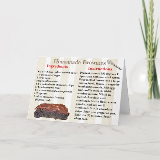 Nationale Brownie Dag 8 december Recept Kaart (Voorkant)